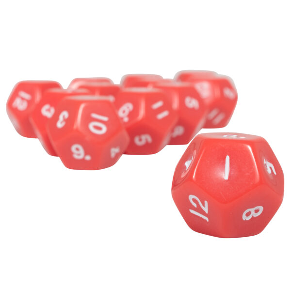 12-Sided Polyhedra Dice, 12 Per Pack, 3 Packs