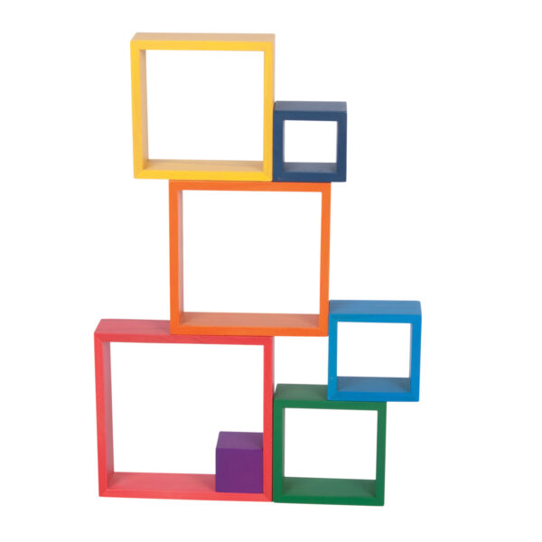 Wooden Rainbow Architect Squares - Set of 7