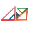 Wooden Rainbow Architect Triangles - Set of 7