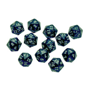 Polyhedra Dice - 20 Sides - 12 Per Pack - 3 Packs