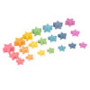 Rainbow Wooden Stars, Set of 21