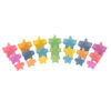 Rainbow Wooden Stars, Set of 21