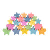 Rainbow Wooden Stars, Set of 21