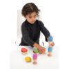 Rainbow Wooden Eggs - Set of 7 Colors