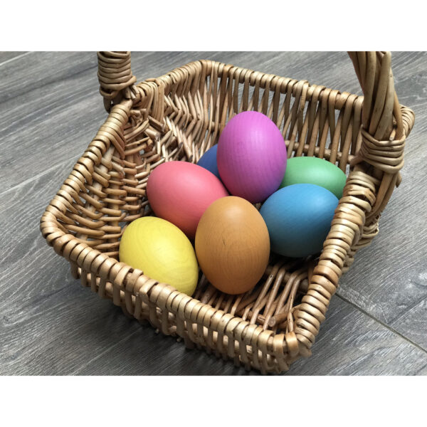 Rainbow Wooden Eggs - Set of 7 Colors