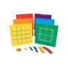 Double-Sided Geoboard Set - 5 x 5 Grid - 24 Pin Circular Array - Set of 6