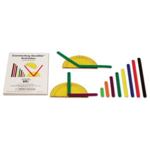 GeoStix Basic Set - 80 Construction Sticks - 24 Activity Cards - 2 Protractors