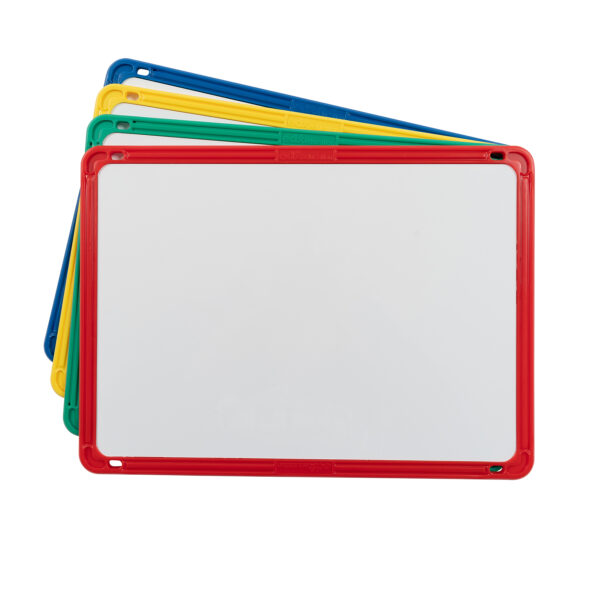 Plastic Framed Metal Whiteboards - Four Colors - Set of 4