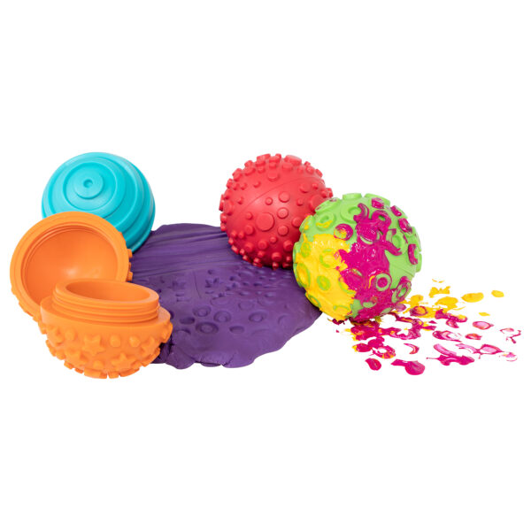 Paint and Dough Texture Spheres, 4 Per Set, 3 Sets