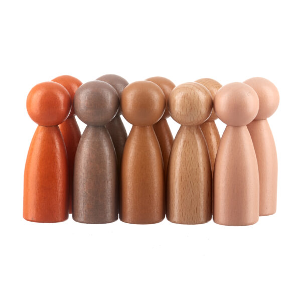 Peg People of the World Wooden People - Set of 10 - Ages 12m+