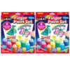 Washable Finger Paints Set, 8 Colors Per Set, 2 Sets