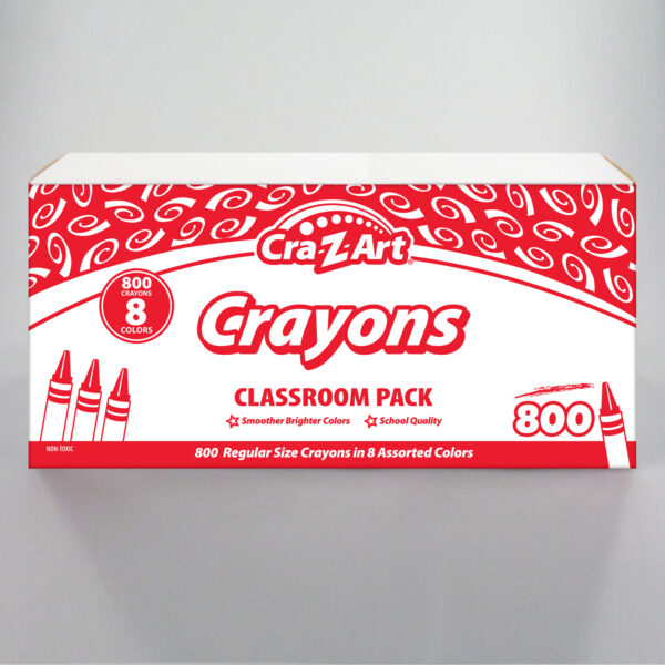 Crayon Classroom Pack, 8 Color, Box of 800