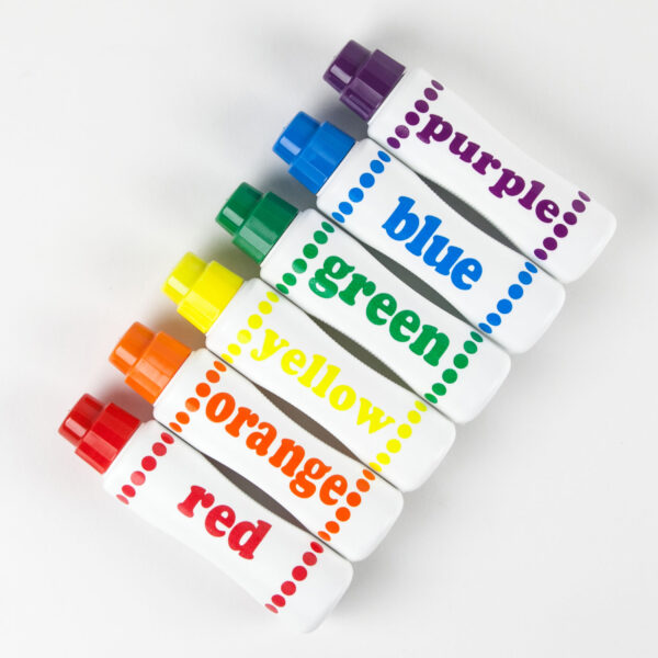 Washable Rainbow Dot Markers, 6 Colors