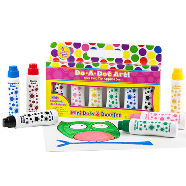 Mini Jewel Tone Dot Markers, 6 Colors