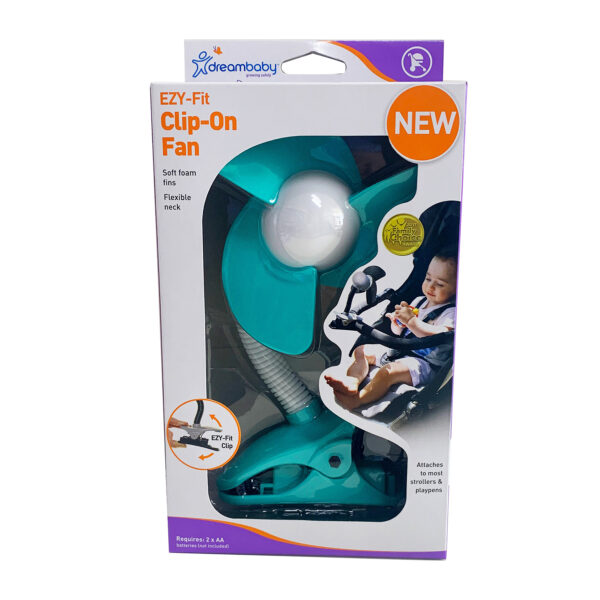 EZY-Fit Clip-On Fan, Aqua