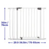 Liberty 29.5-36.5in Auto Close Metal Baby Safety Gate - White