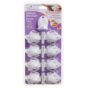 Adhesive Mag Locks 8 Locks, 1 Key