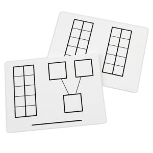 Write-On-Wipe-Off Ten-Frame Mats, Set of 10