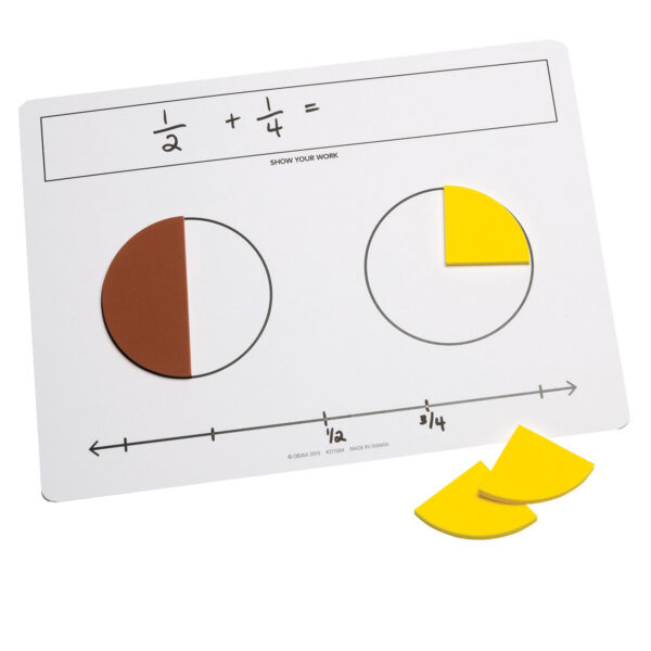 Write-On-Wipe-Off Fraction Mats, Set of 10