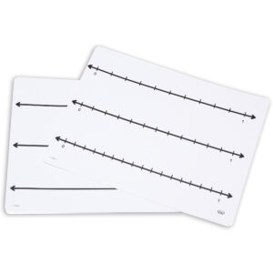 Write-On-Wipe-Off Fraction Number Line Mat, 9"W x 12"L, Pack of 10