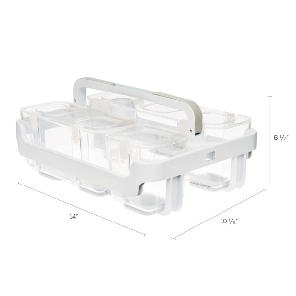 Stackable Caddy Organizer with 3 Containers