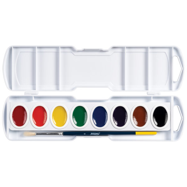 Semi-Moist Washable Watercolor Set, 8 colors, 3 Sets