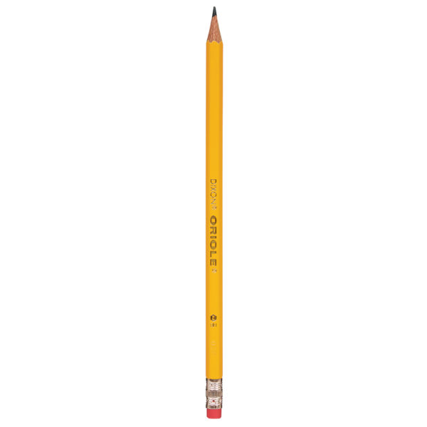 Oriole Wood-Cased Pencils, #2 HB Soft, Pre-Sharpened, Yellow, 12 Per Pack, 6 Packs