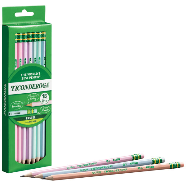 Wooden Pencil Pastel, Sharpened, 18 Per Pack, 3 Packs