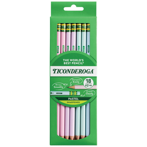 Wooden Pencil Pastel, Sharpened, 18 Per Pack, 3 Packs