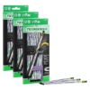 Noir Pencils, Holographic Foil on Black Wood, #2 Soft, Presharpened, 12 Per Pack, 3 Packs