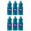 Ready-to-Use Tempera Paint, Turquoise, 16 oz, Pack of 6