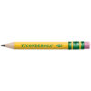 My First Short Wooden Pencils, Large Triangle Barrel, Sharpened, #2 HB Soft, With Eraser, Yellow, 12 Per Pack, 2 Packs