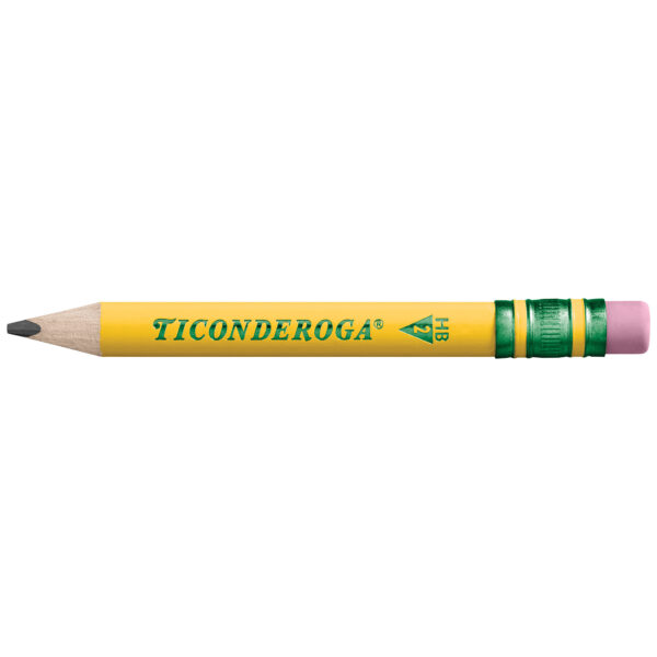 My First Short Wooden Pencils, Large Triangle Barrel, Sharpened, #2 HB Soft, With Eraser, Yellow, 12 Per Pack, 2 Packs