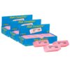 Pink Carnation Erasers, Medium, 2-5-16 x 13-16 x 7-17, 12 Per Pack, 3 Packs