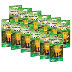 DUO Sharpener-Eraser, Green and Yellow, Pack of 12