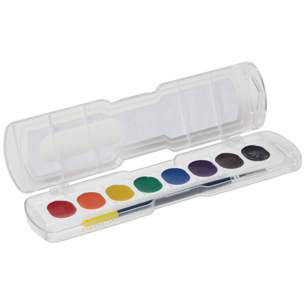 Semi-Moist Washable Watercolor Set, 8 Colors Per Set, 6 Sets