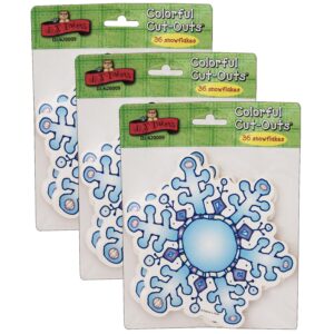 Snowflakes Cut-Outs by DJ Inkers, 36 Per Pack, 3 Packs