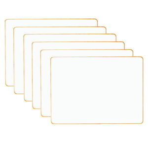 Double-sided Magnetic Dry-Erase Board, Blank, Pack of 6