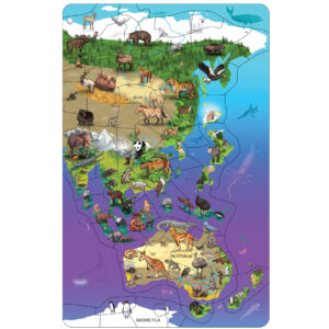 Animal Magnetism Magnetic Wildlife Map Puzzle: Asia & Australia