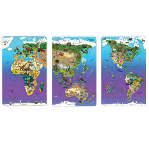 Animal Magnetism Magnetic Wildlife Map Puzzle Bundle, Set of 3