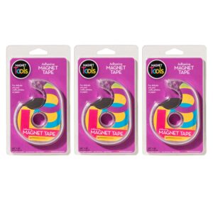 Magnet Tape in Dispenser, 3-4" x 25', Pack of 3