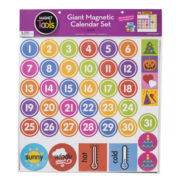 Giant Magnetic Calendar Set, 94 Pieces