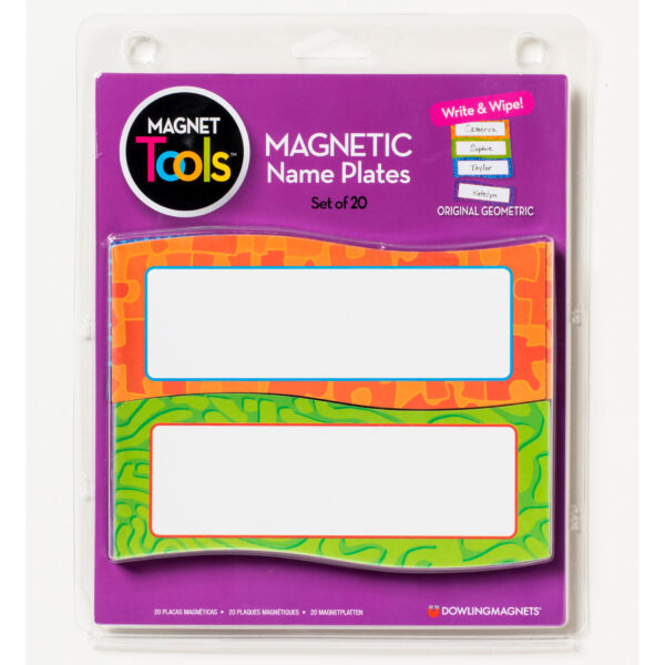 Magnetic Name Plates, 20 Per Pack, 2 Packs