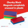 Block Magnets Set, Pack of 12