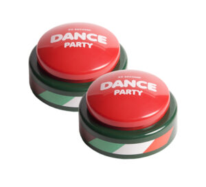 Dance Party Button, Holiday, Pack of 2