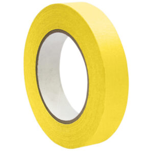 Premium Grade Masking Tape, 1" x 55 yds, Yellow, 6 Rolls