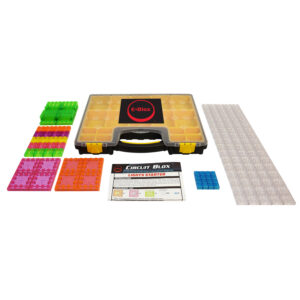 Circuit Blox Lights Starter, Circuit Board Building Blocks Classroom Set, 128 Pieces