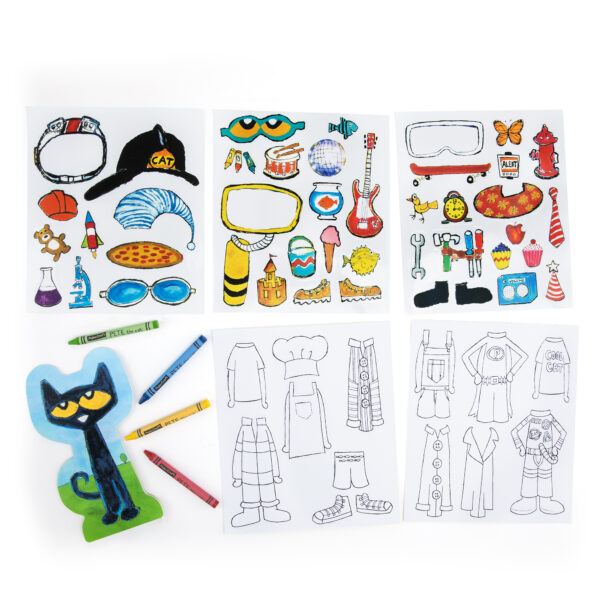 Papercraft Pete the Cat Coloring Activity Set