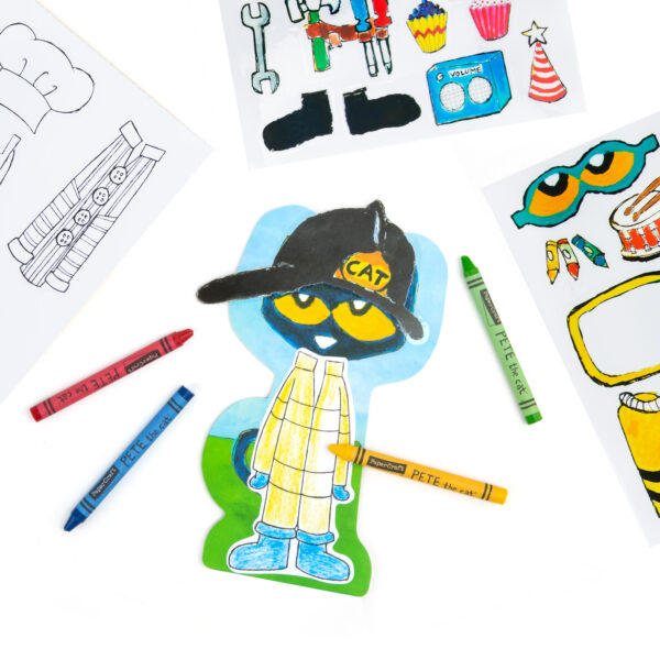 Papercraft Pete the Cat Coloring Activity Set