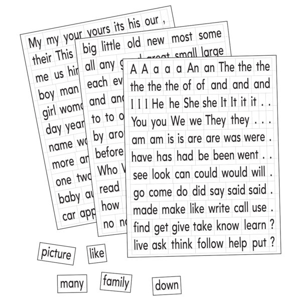 Magnetic Sight Words and Sentence Builders